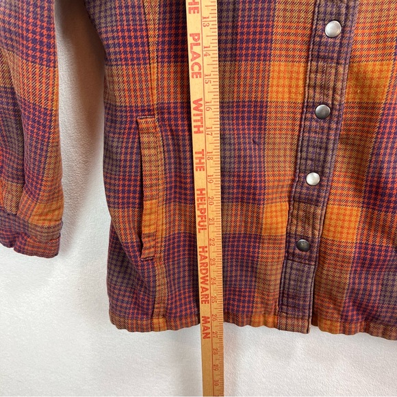 Duluth Trading Co. Folklore Flannel Quilt Insulated Shirt Jacket Plaid Large - Picture 4 of 10